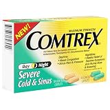 Comtrex Severe Cold & Sinus, Maximum Strength, Day/Night, Coated Caplets, 20 caplets (Pack of 4)