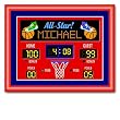 Game On Large Basketball Red Personalized Print
