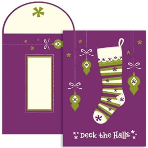 Trifold Stocking Christmas Cards -