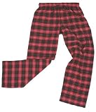 Red Black flannel tie cord waist unisex casual pants all cotton 8 sizes available