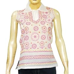 Kurti Women's Clothing Top Chikan Embroidery Size XS (ctop417)
