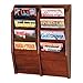 Wooden Mallet 8-Pocket Cascade Magazine Rack, Mahogany