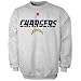 San Diego Chargers Ash Critical Victory III Crew Sweatshirt