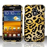 Rubberized Yellow Gold Black Cheetah Leopard Snap on Design Case Hard Case Skin Cover Faceplate for Samsung Epic Touch 4G D710 Galaxy S2 (Sprint)