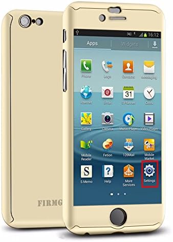 iPhone 6s plus Case, FIRMGE 360 Full Body Coverage Protection Hard Slim Ultra-thin Hybrid Case Cover &amp; Skin with Tempered Glass Screen Protector for Apple iPhone 6s plus 5.5" (Gold)