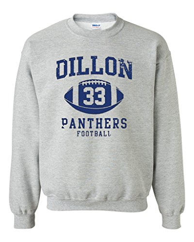 Dillon 33 Football Retro Sports DT Novelty Crewneck Sweatshirt (Medium, Sports Gray)