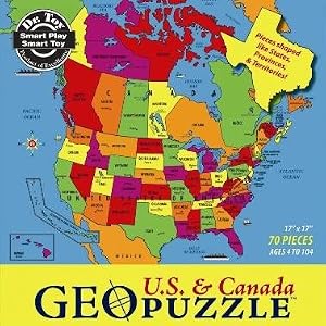 USA and Canada GeoPuzzle by GeoToys