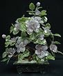Unique Asian Art & D&eacute;cor Gift Ideas - 22" Ming Chinese Jade Potted Flower w/ Lavender Blossoms