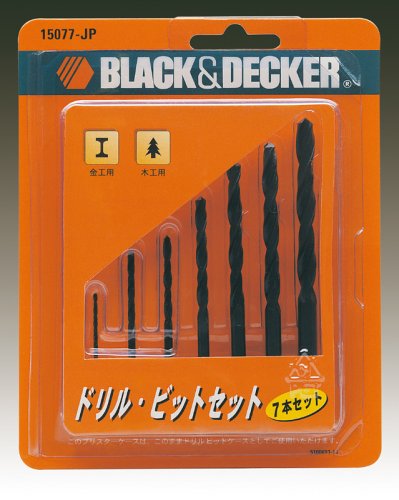 BLACK&DECKER ドリル・ビット7本セット 15077-JP