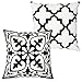 DOZZZ Clearance Sales Throw Pillow Cover Set of 2 Black and White Vintage Style Cotton Linen Square Throw Pillow Case Decorative Cushion Cover Cushion Case for Sofa,Bed,Chair WITHOUT PILLOW INSERT