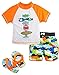 Wippette Baby Boys Pop Camo with Shark Rash Guard Swim Short Set with Flip Flops