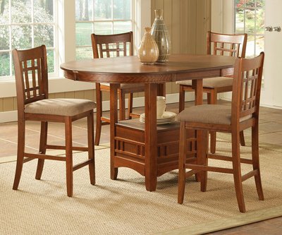 Randolph Oak Round Pub Table w/ 18