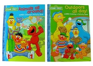 Amazon.com: Sesame Street Jumbo Coloring and Activity Book - Set of 2 ...