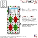 iPod Nano (2nd Gen) Tune Tattoo Skin Kit - Argyle Red And Green - By TuneTattooz
