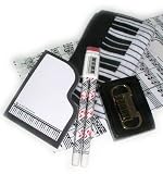Piano Music Gift Set with Socks, Pen & Pencil, Sticky Note Pad and Keychain~ Mens or womens sizes