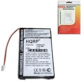 HQRP 1250mAh Battery compatible with Garmin Nuvi 350 / 350T / 360 / 360T / 370 GPS Replacement plus HQRP Universal Screen Protector