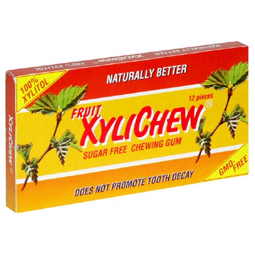 Xylichew Sugar Free Chewing Gum Fruit 12count Packages Pack Of 24 from