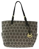 Michael Kors Grayson Signature / Monogram Tote - Side Pockets - Black (MK BAGS, PURSES, HANDBAGS, TOTES)
