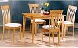 Natural Finish Wood Dinette Set 1 Table+ 4 Chairs