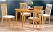 Natural Finish Wood Dinette Set 1 Table+ 4 Chairs
