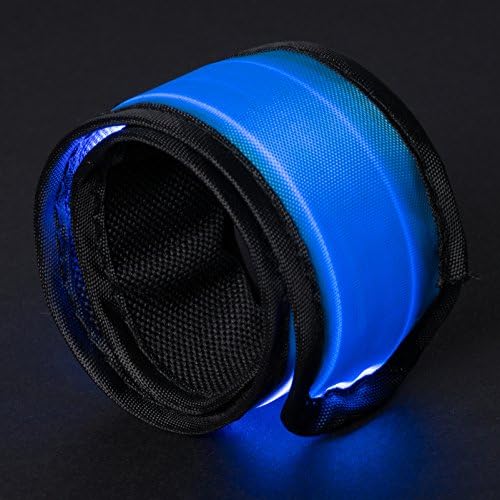ASCT LED Strobe Light Up Slap Armband &amp; Wristband (Blue)