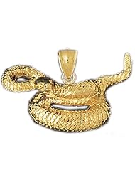 CleverEves 14K Gold Pendant Rattle Snake 5.9 - Gram(s)