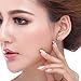 Freeman Jewels Sterling Silver Rhodium Plated Round Cut Cubic Zirconia Stud Earrings for Girls