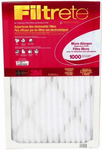 3M Filtrete Micro Allergen Reduction Filter 16x25x1 Inches, 6-Pack #9801DC-6