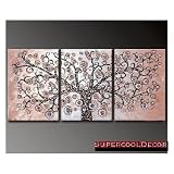 Wisdom Tree - Modern Oil Painting on Canvas Stretched with Wooden Frame - Return shipping covered for continental US regions