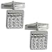 Studs for Men Sterling Silver Zircon Gemstone Cufflink Pair (cflng243)