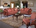 Furniture online: Lattice Copper Fabric Living Room Set