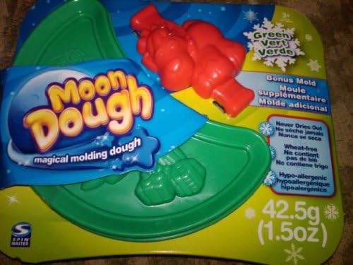 Moon Dough Christmas Tree Green with Bonus Reindeer Mold 1.5 oz