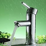 Greenspring Centerset Single Handle Bathroom Sink Vessel Faucet Stainless Steel Basin Mixer Taps,Chrome Finish