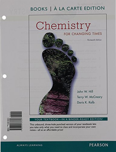 Chemistry for Changing Times, Books a la Carte Plus MasteringChemistry with eText -- Access Card Package (13th Edition)