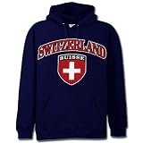 Switzerland Sweatshirt, World Cup Soccer Pride Sweater, Suisse Sweatshirts, Medium, Royal Blue