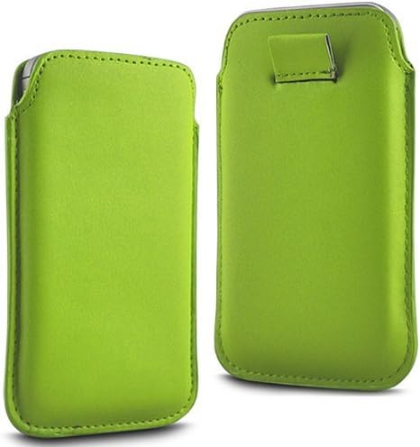 N4U Accesoories Twin Value Pack - 2 X Green Superior Pu Soft Leather Pull Flip Tab Case Cover Pouch For Samsung Galaxy Leo Apollo I5801