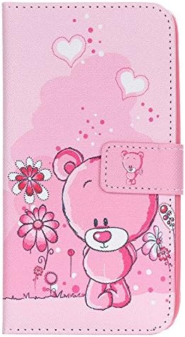 LG K10 Case, LG Premier LTE L62VL L61AL Case, Jamesay [Kickstand] Premium PU Leather Wallet Case Flip Cover Built-in Card Slots Pockets &amp; Stand For LG K10/LG Premier LTE L62VL L61AL (2016) - Bear