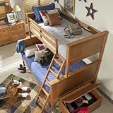 School House Twin Over Full Bunk Bed in Cherry