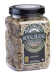 RiceSelect Royal Blend, Whole Grain Texmati Brown & Wild Rice with Soft Wheat & Rye Berries, 32-Ounce Jars (Pack of 4)