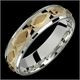 Isla - Elegant Two Tone Comfort Fit Wedding Band for Him & Her! Custom Made! Choose your Size.