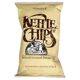 Kettle Chips Unsalted, 5-Ounce Bags (Pack of 15)