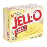 Jell-O Instant Pudding & Pie Filling, Vanilla, 3.4-Ounce Boxes (Pack of 24)