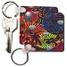 Lee Hiller Designs 70s Retro Print - Retro 70s Disco Dancers and Mirror Ball - Key Chains