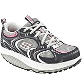 Skechers Shape Ups Action Packed - 4 Uk - Silver & Navy - Man Made