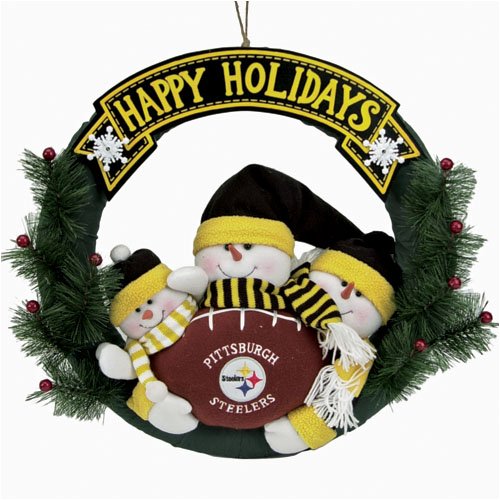 Pittsburgh Steelers Styro Snowman Wreath
