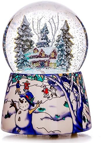 YYHKYB Birthday gift music box spinning drifting snow child girlfriend couple crystal ball