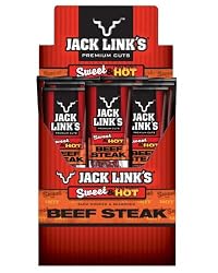 Jack Link's Beef Steak, Sweet & Hot, 1-Ounce Packages (Pack of 24)