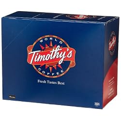 Timothy's World Coffee, Rainforest Decaf Espresso Extra-Bold for Keurig Brewers, 24-Count K-Cups (Pack of 2)