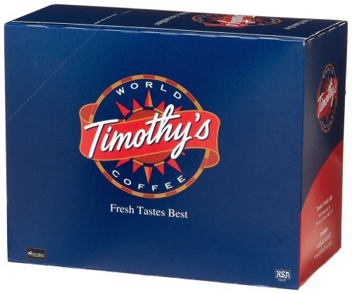 Timothy's World Coffee K-cups Decaf Rainforest Bold, 24 Count, Boxes (Pack of 2)