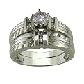 14K White Gold .5CT Diamond Bridal Set